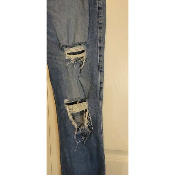 Hollister Ripped Blue Jeans Size 1 Short 25W x 25L High Rise - Picture 4 of 12